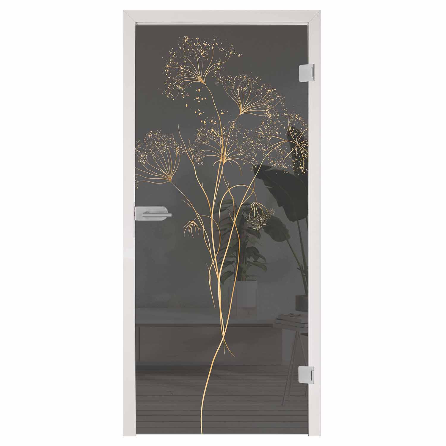 Ganzglastür mit Digitaldruck auf Parsol grau aus unserer superior line - 1272