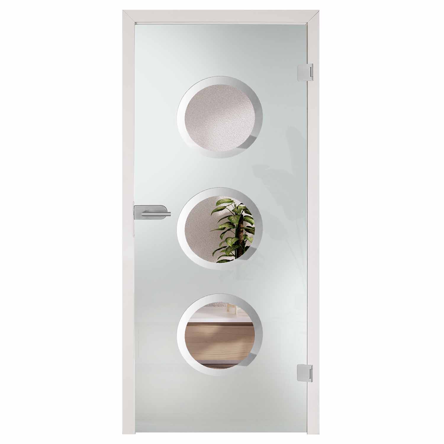 Ganzglastür mit Sandstrahlung aus unserer superior line "GTS 277" - Satinato