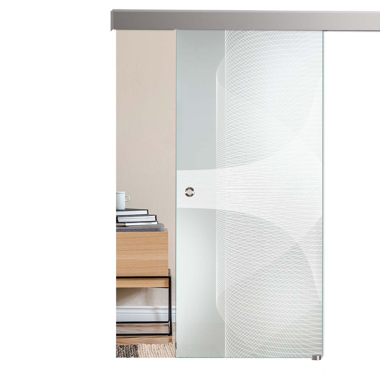 Schiebetür Funnel "6007" mit Alu60-Schiebesystem & Lasergravur