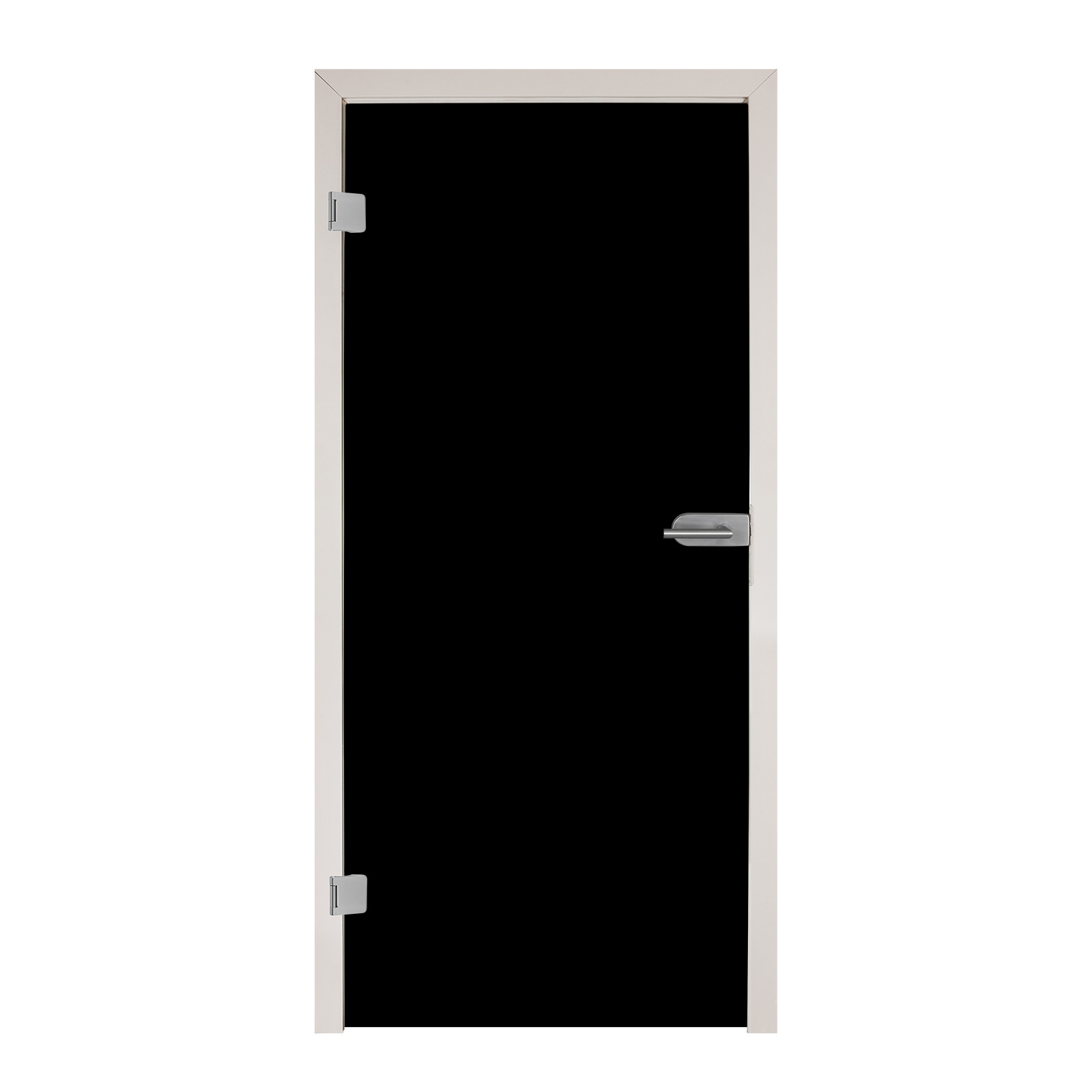 Ganzglastür "Siebdruck Schwarz" Schwarzglas