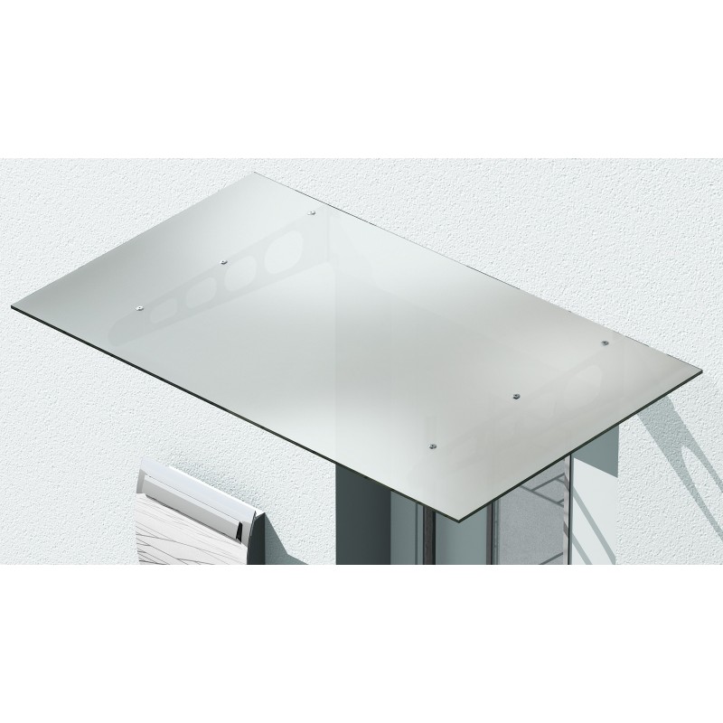 Vordach VD02 Satinato inkl. Edelstahl-Träger