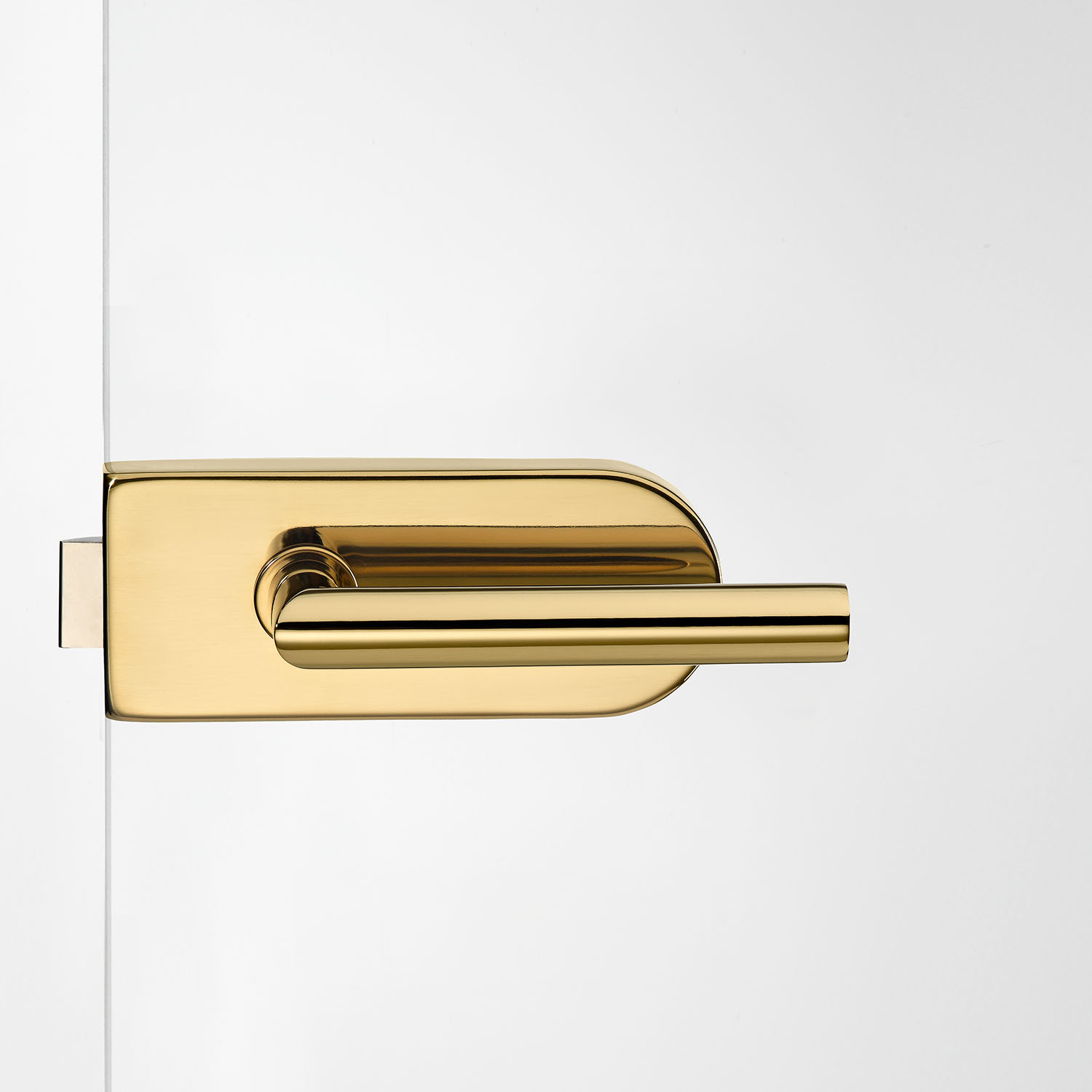 Glastürbeschlag Messing poliert "V200.MS.UV.LH102"