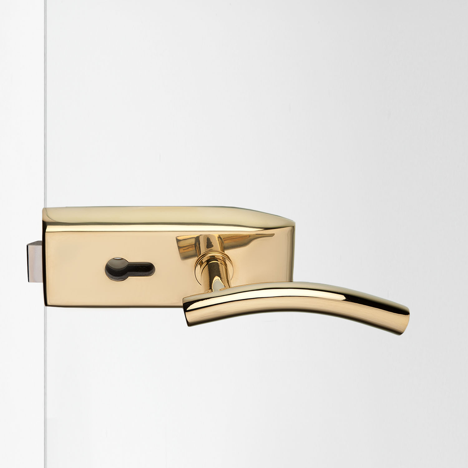 Glastürbeschlag Messing poliert "V100.MS.PZ.LH107"