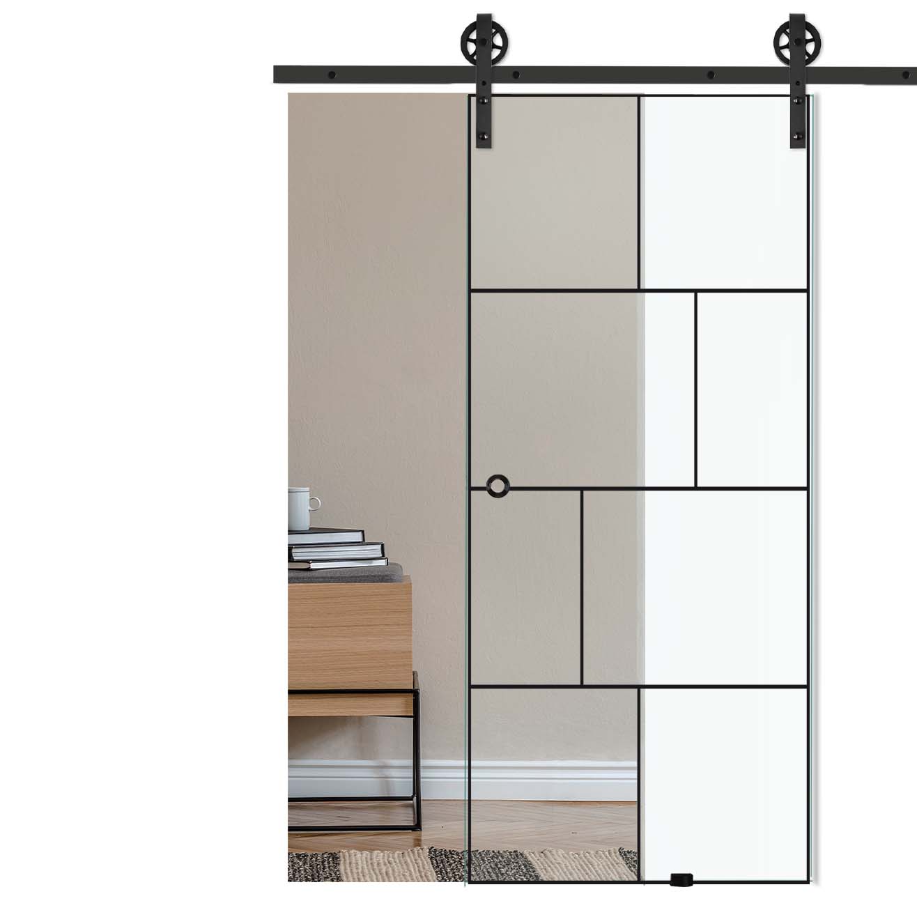 Schiebetür loft904 mit Corvara-Schiebesystem