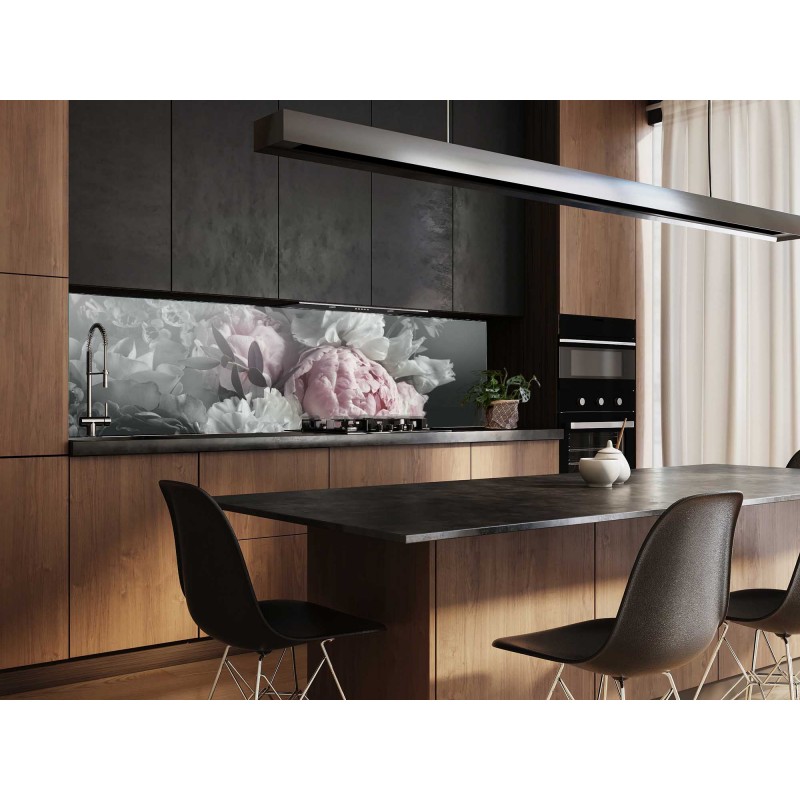 Küchenrückwand Pfingstrosenbouquet "1206"