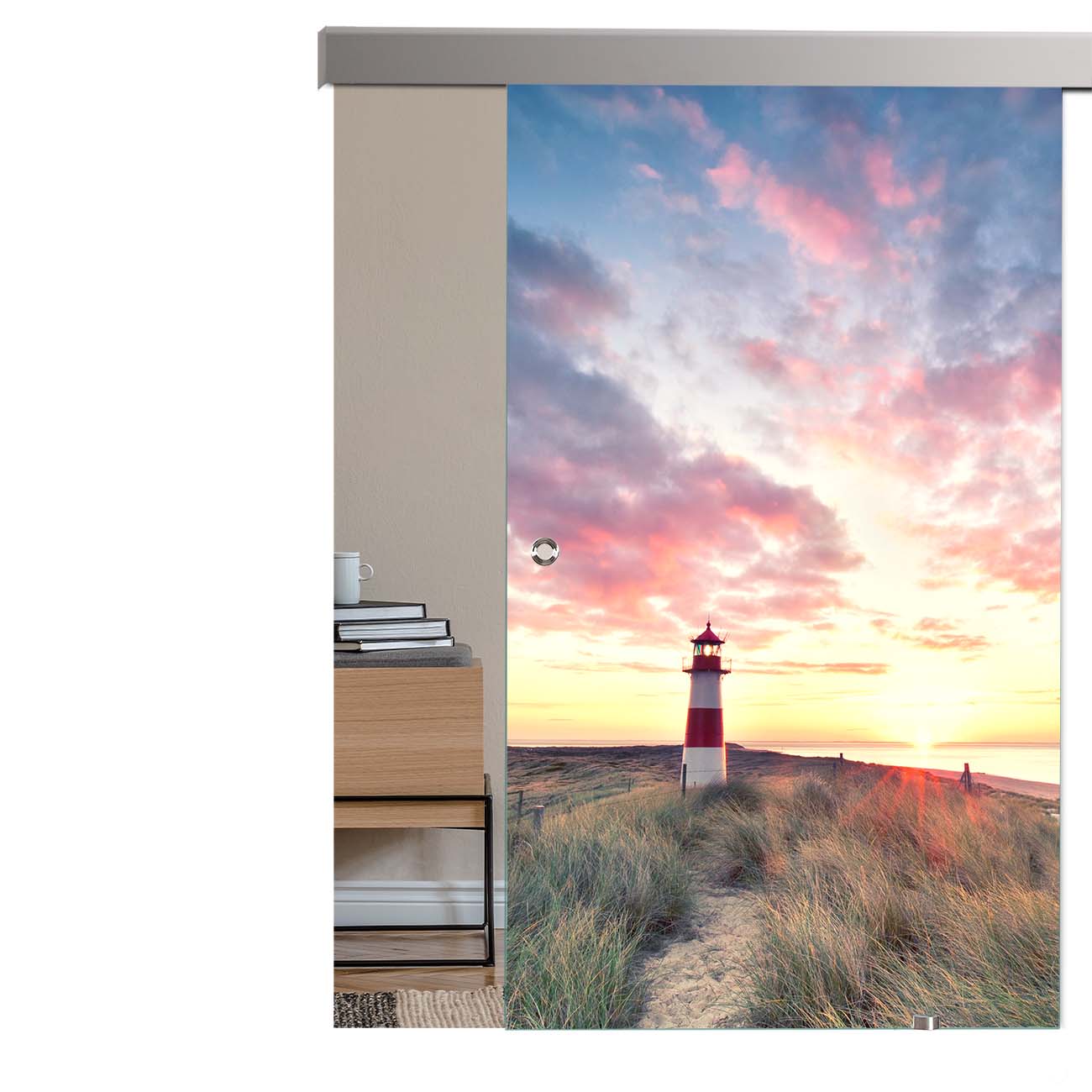 Schiebetür XXL Leuchtturm  "1065" mit Alu60-Schiebesystem