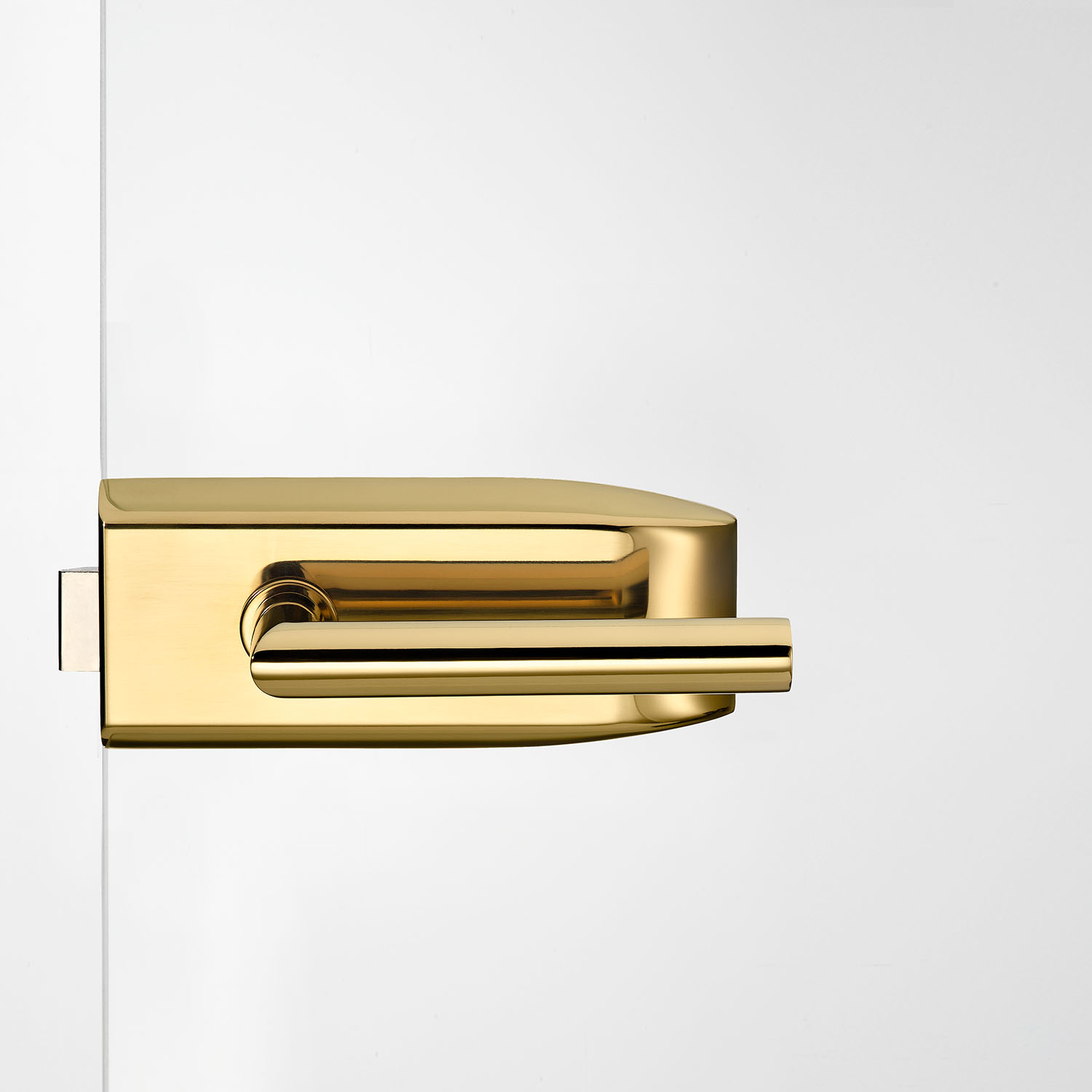 Glastürbeschlag Messing poliert "V100.MS.UV.LH102"