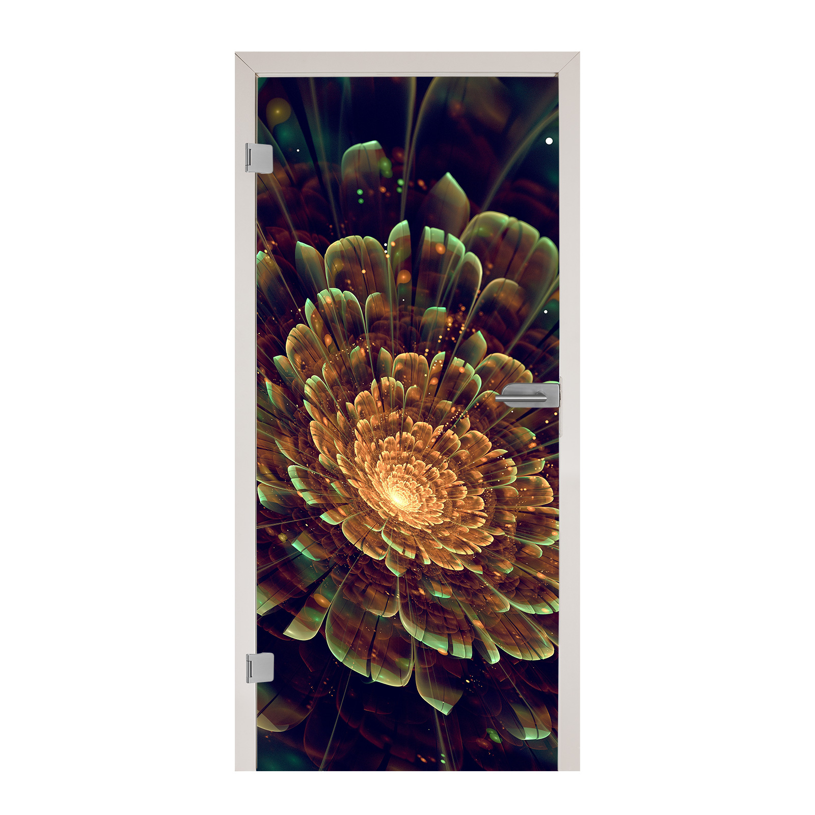 Ganzglastür mit Digitaldruck 1002 - "Blume abstrakt"