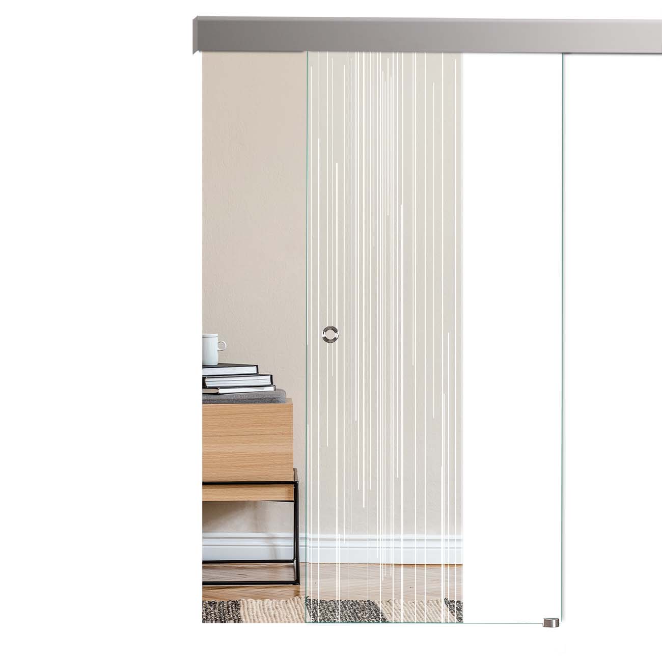 Schiebetür longitudinal "1201" mit Alu60-Schiebesystem