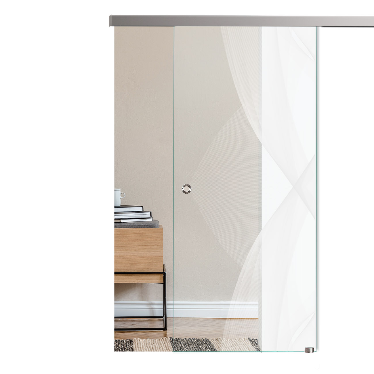 Schiebetür Nebel 004-F mit Slimline45-Schiebesystem