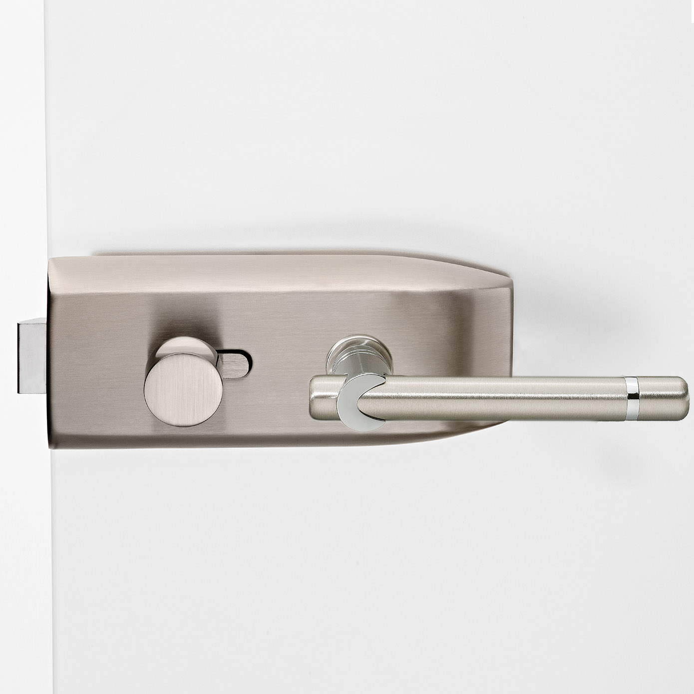 Glastürbeschlag Edelstahl "V100E.NI.WC.LH.Delphi"