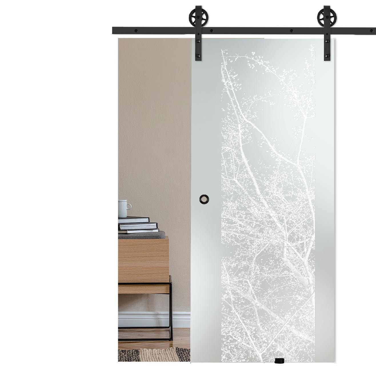 Schiebetür Arbusto DES_L_038-S mit Corvara-Schiebesystem