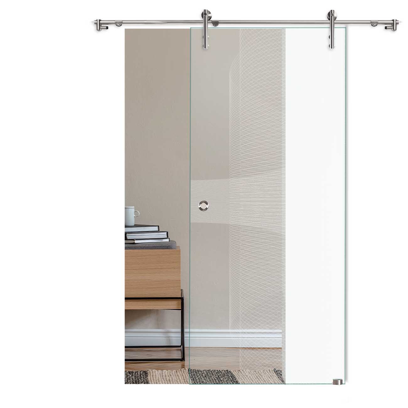 Schiebetür Funnel "6007" mit V1000-Schiebesystem und Lasergravur