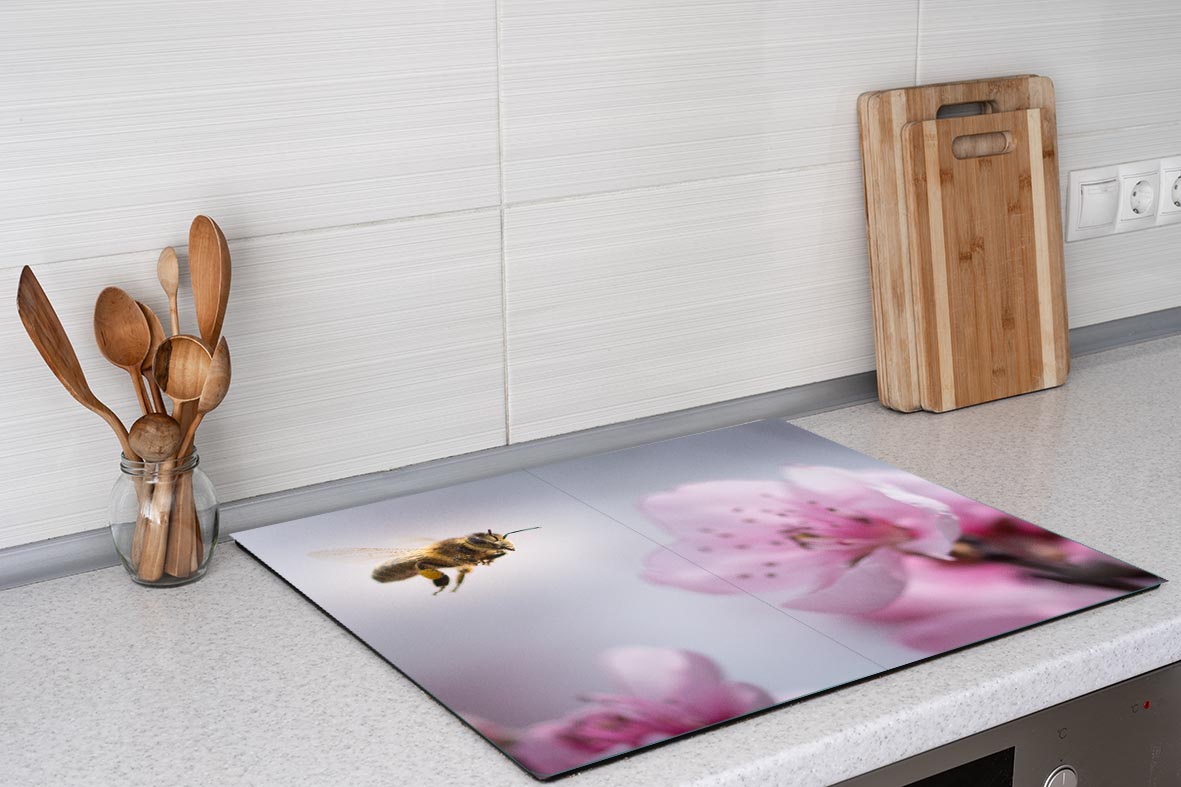 Kochfeldschutz, Herdabdeckung 1234 - Biene