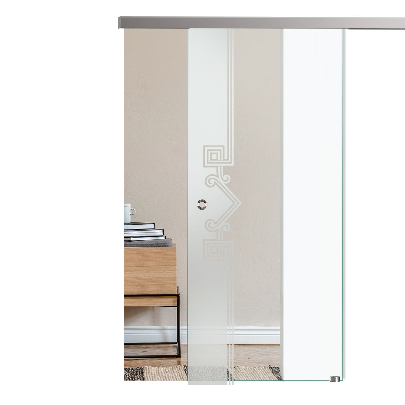 Schiebetür Medieval 7007-F2 mit Slimline45-Schiebesystem