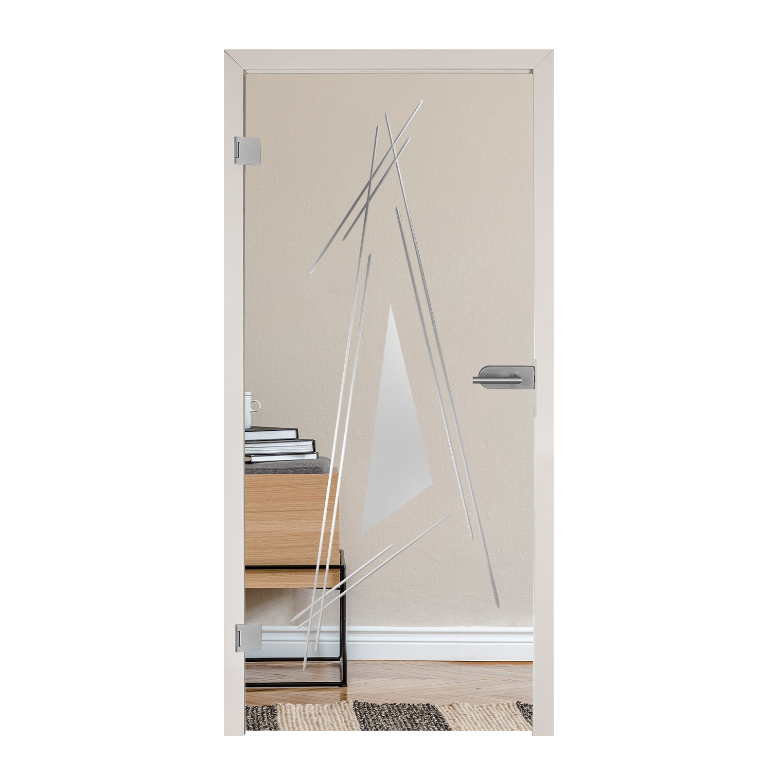 Ganzglastür mit Rillenschliff "2030" - Float