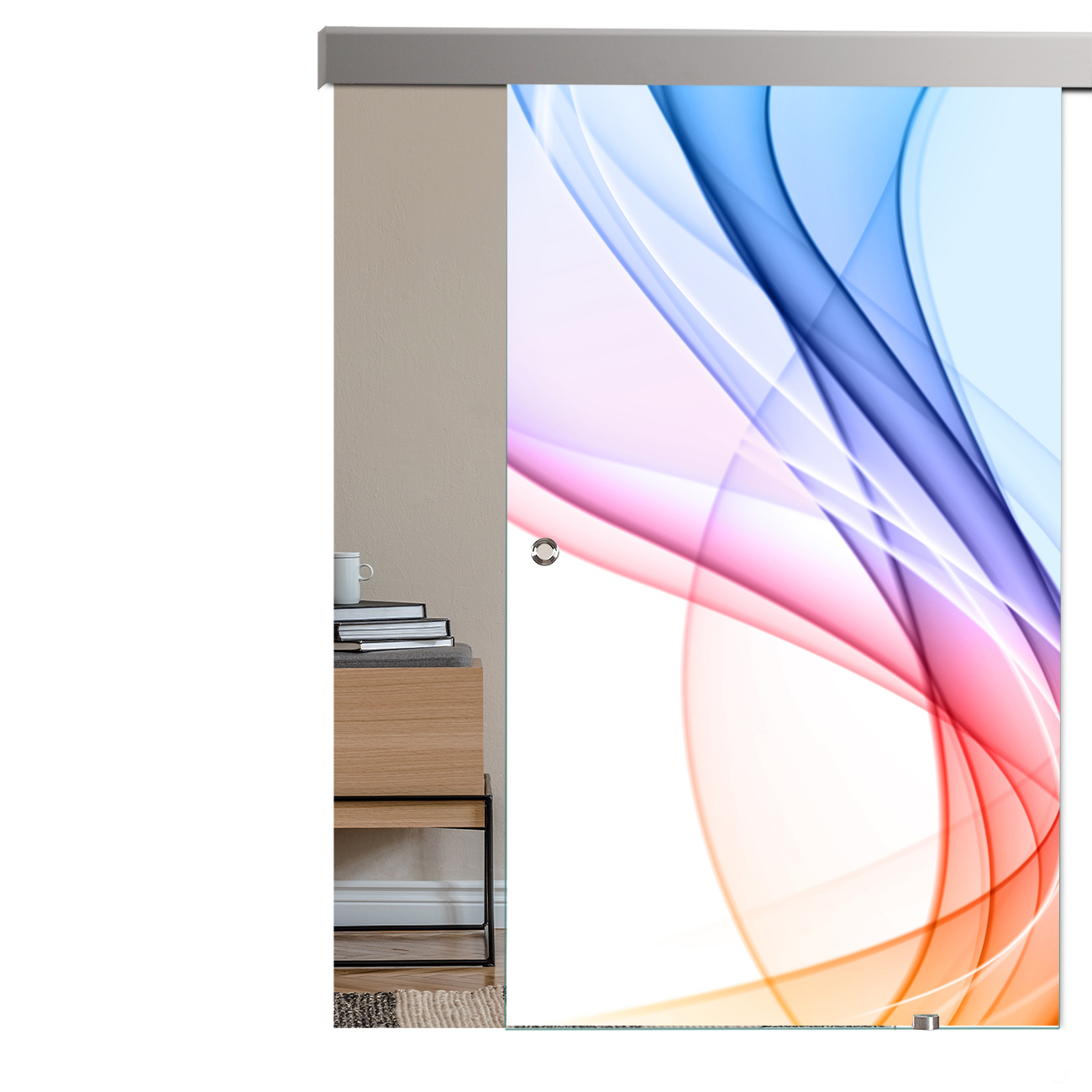 Schiebetür XXL Swirly "1044" mit Alu60-Schiebesystem