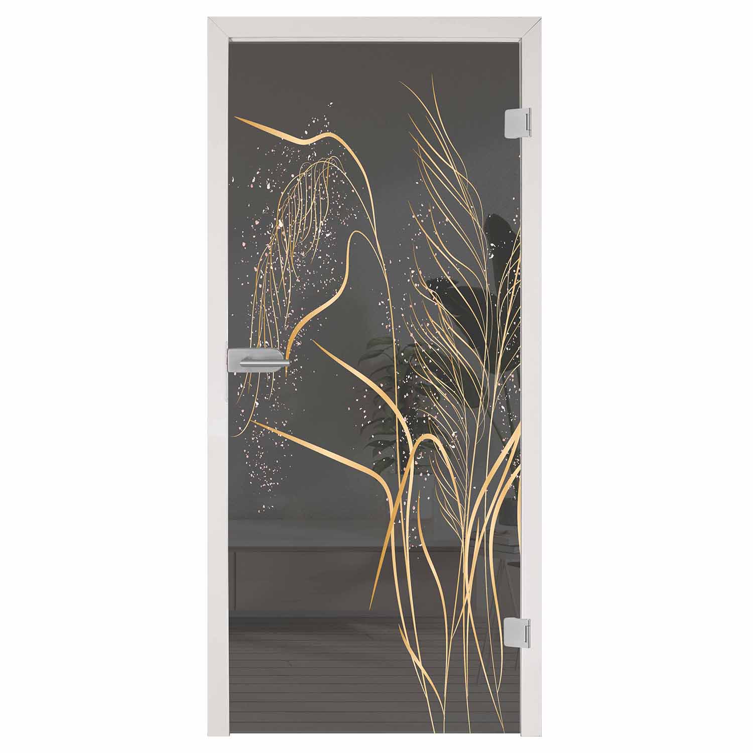 Ganzglastür mit Digitaldruck auf Parsol grau aus unserer superior line - 1271