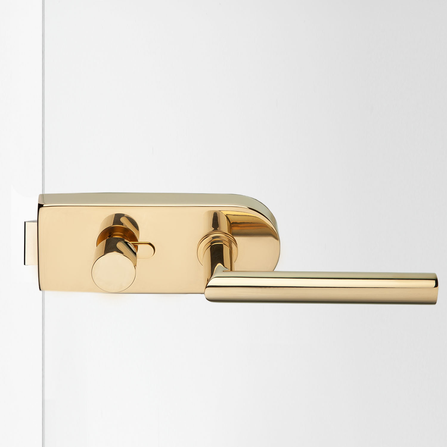 Glastürbeschlag Messing poliert "V200.MS.WC.LH102"