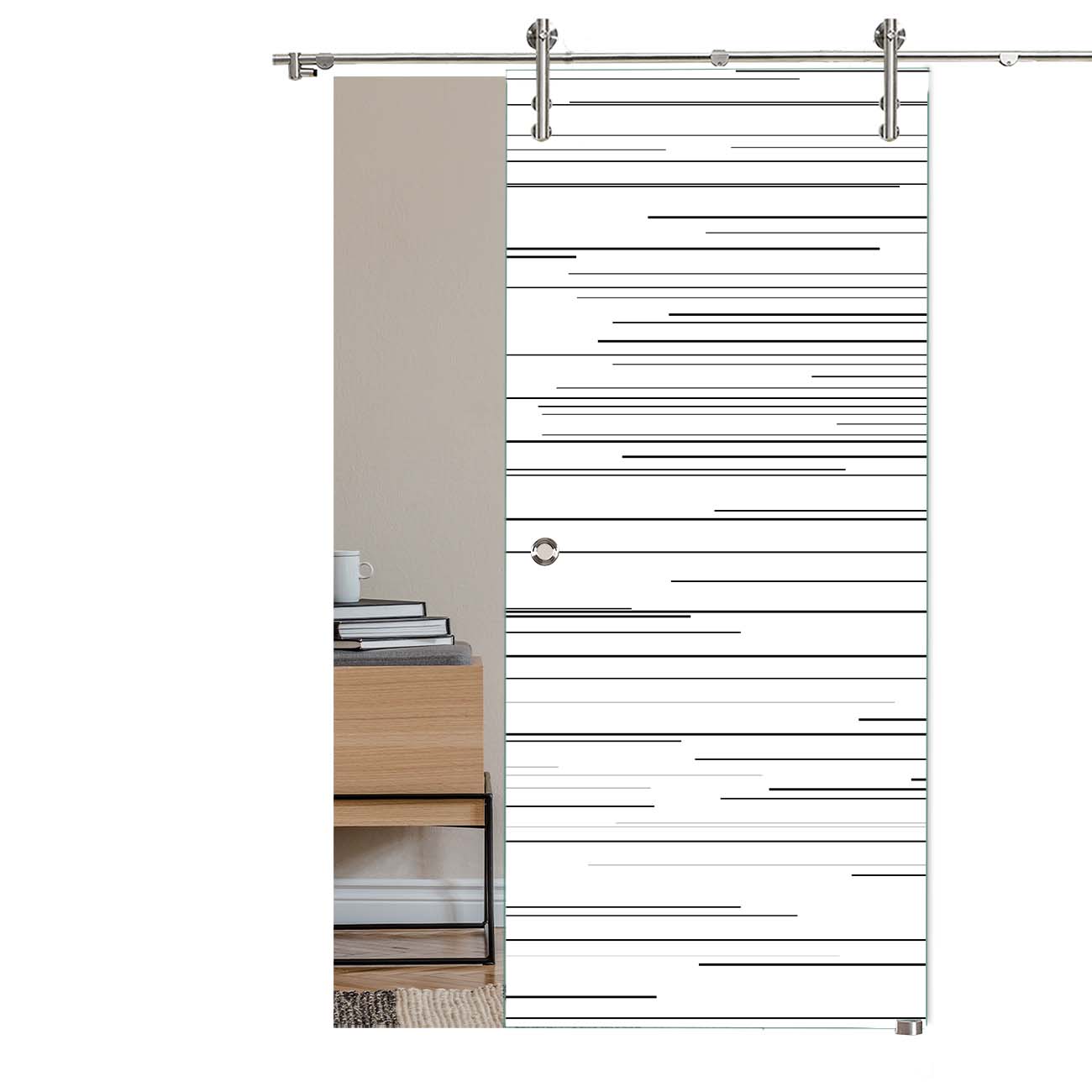 Schiebetür cruzar "1197" mit V1000-Schiebesystem