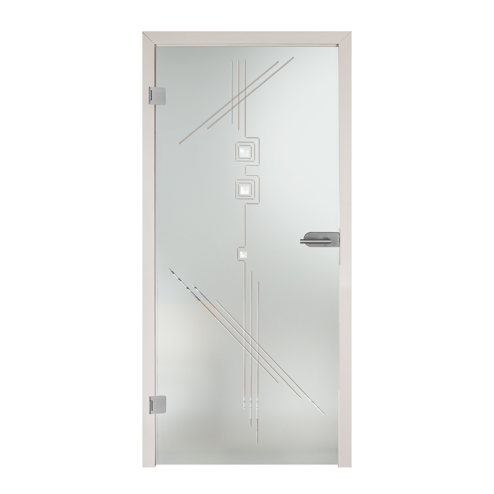 Ganzglastür mit Rillenschliff "GTR 815" - Satinato