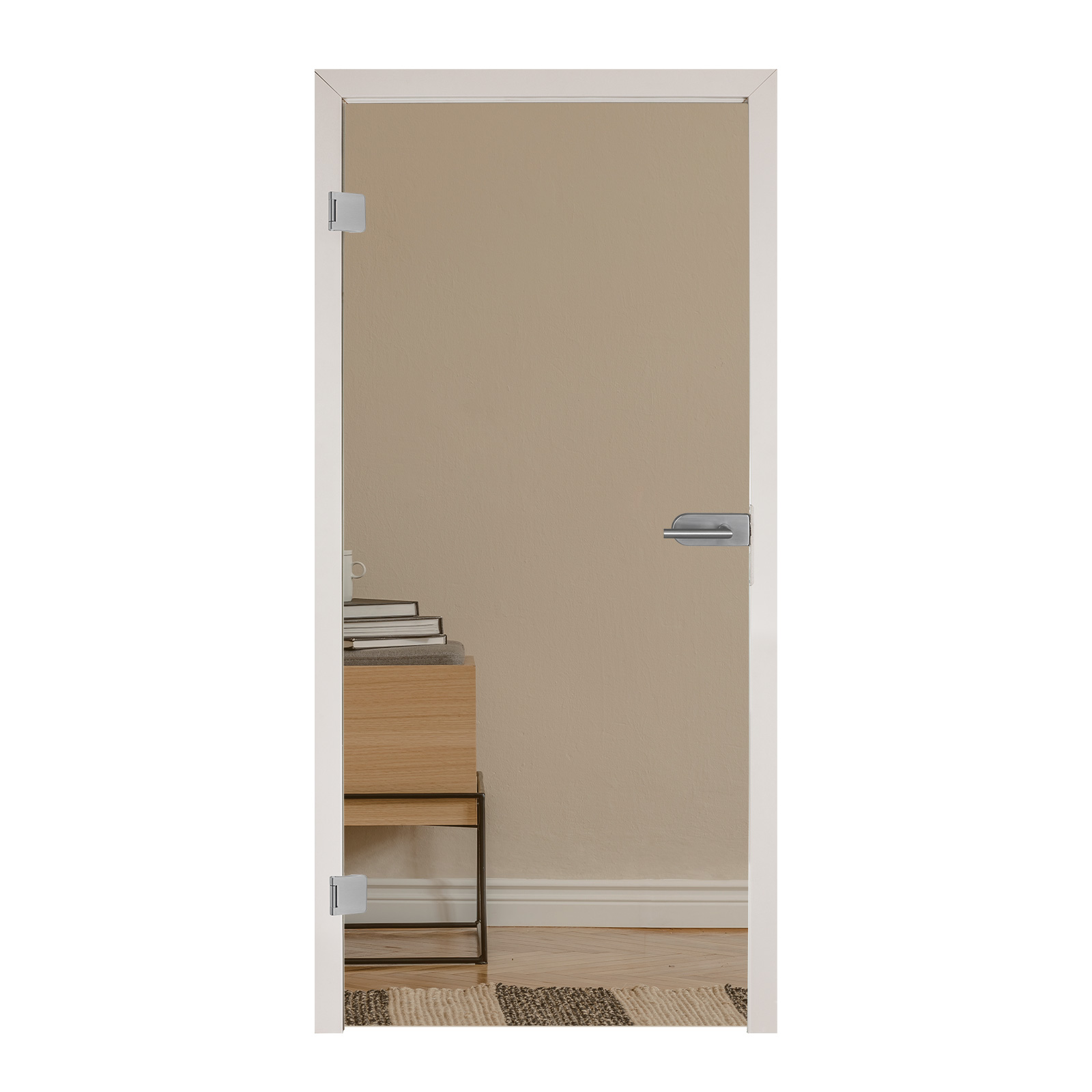 Ganzglastür "Parsol Bronze"